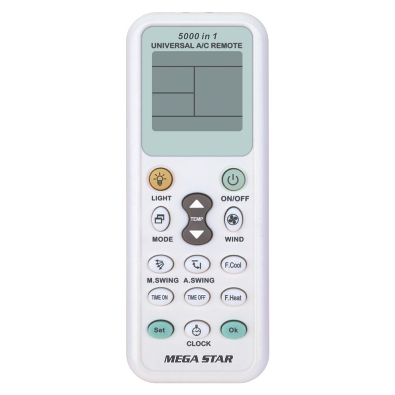 CONTROL UNIVERSAL PARA AIRE ACONDICIONADO MEGASTAR RC01